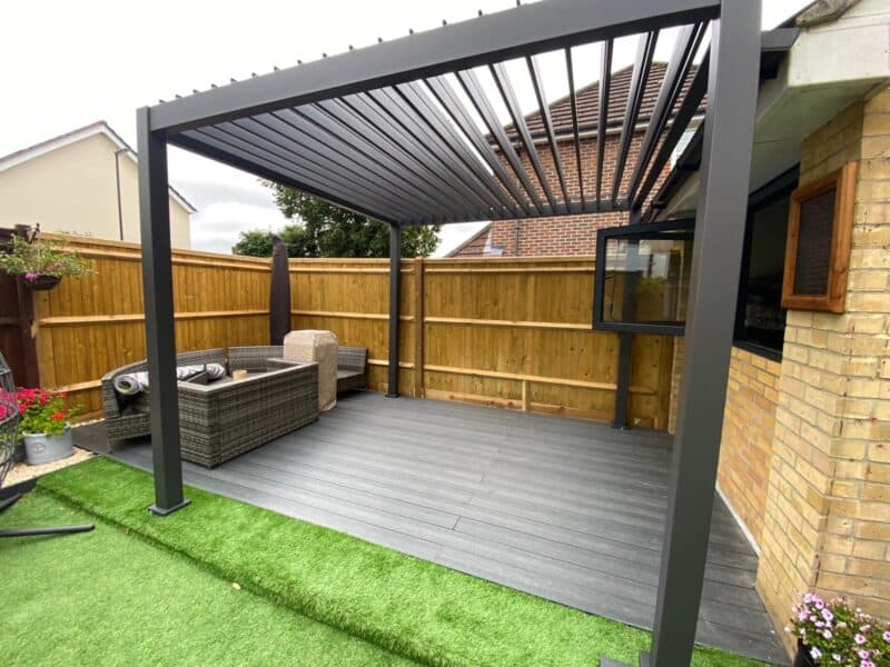 Rota 3m x 4m Gazebo Louvered Shuttered 